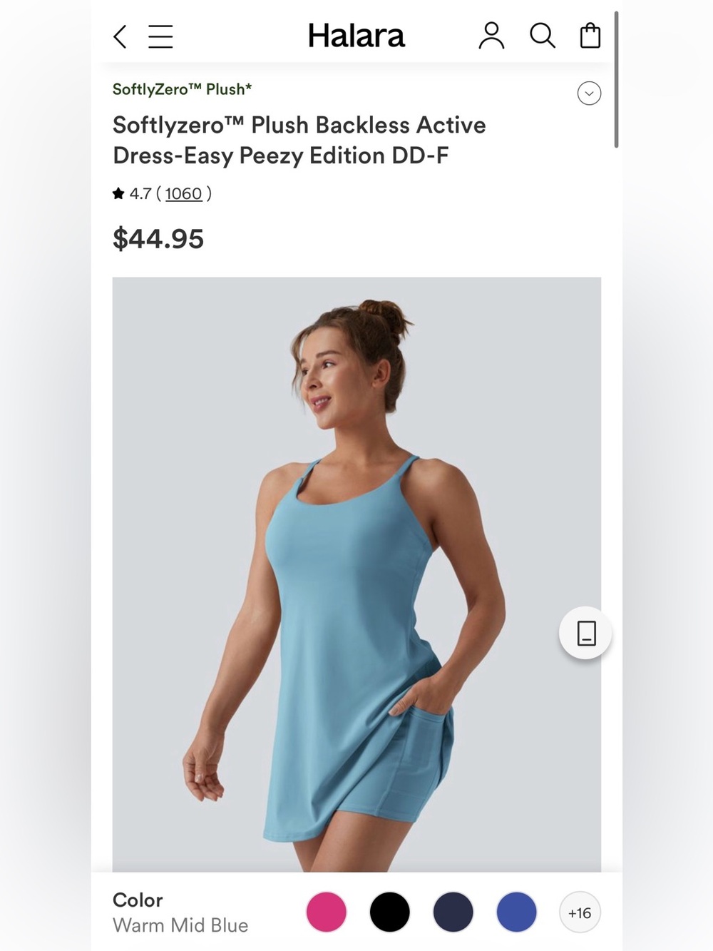 HALARA Softlyzero™ Plush Backless Active Dress-Easy Peezy Edition DD-F